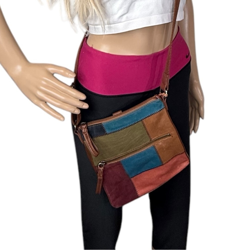 The Sak Brown And Multicolored Patchwork Crossbod… - image 1